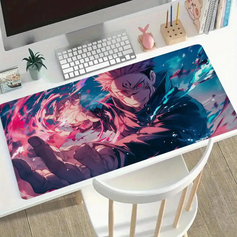 

Коврик для мыши в стиле аниме J_Jujutsu K_Kaisen G_Gojo S_Satoru, коврик для мыши с резиновым замком и краем, подходит для геймерской клавиатуры, коврик для мыши