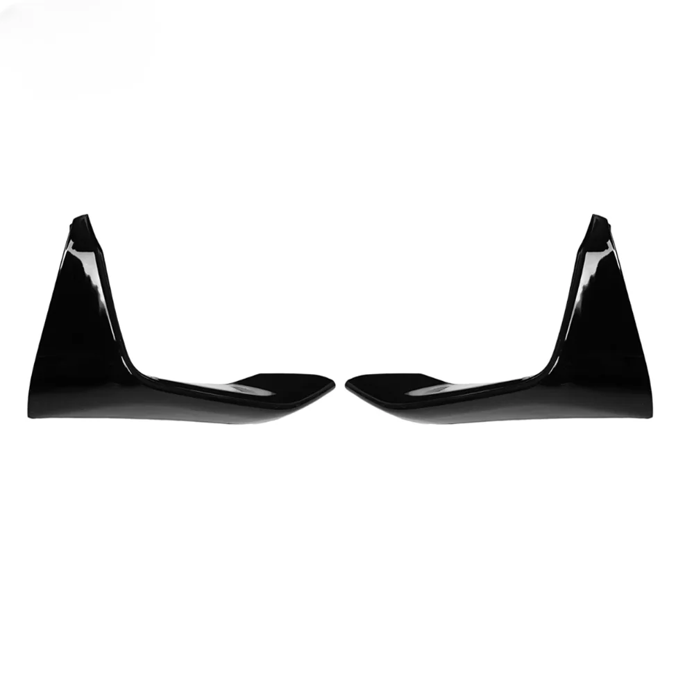 Front Bumper Splitter Canards 1 Pair For BMW 3 Series M3 M4 F80 F82 F83 2014-2019 Glossy Black Carbon Print M Performance