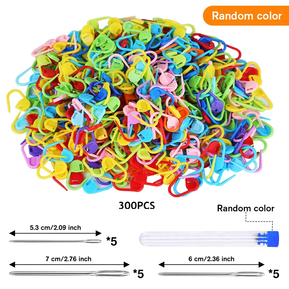 IMAZY 120/300/500 قطعة علامات الغرزة ل الكروشيه غرزة قفل كليب علامات الحياكة الملونة مقاطع الكروشيه أداة محبوكة يدويا #2