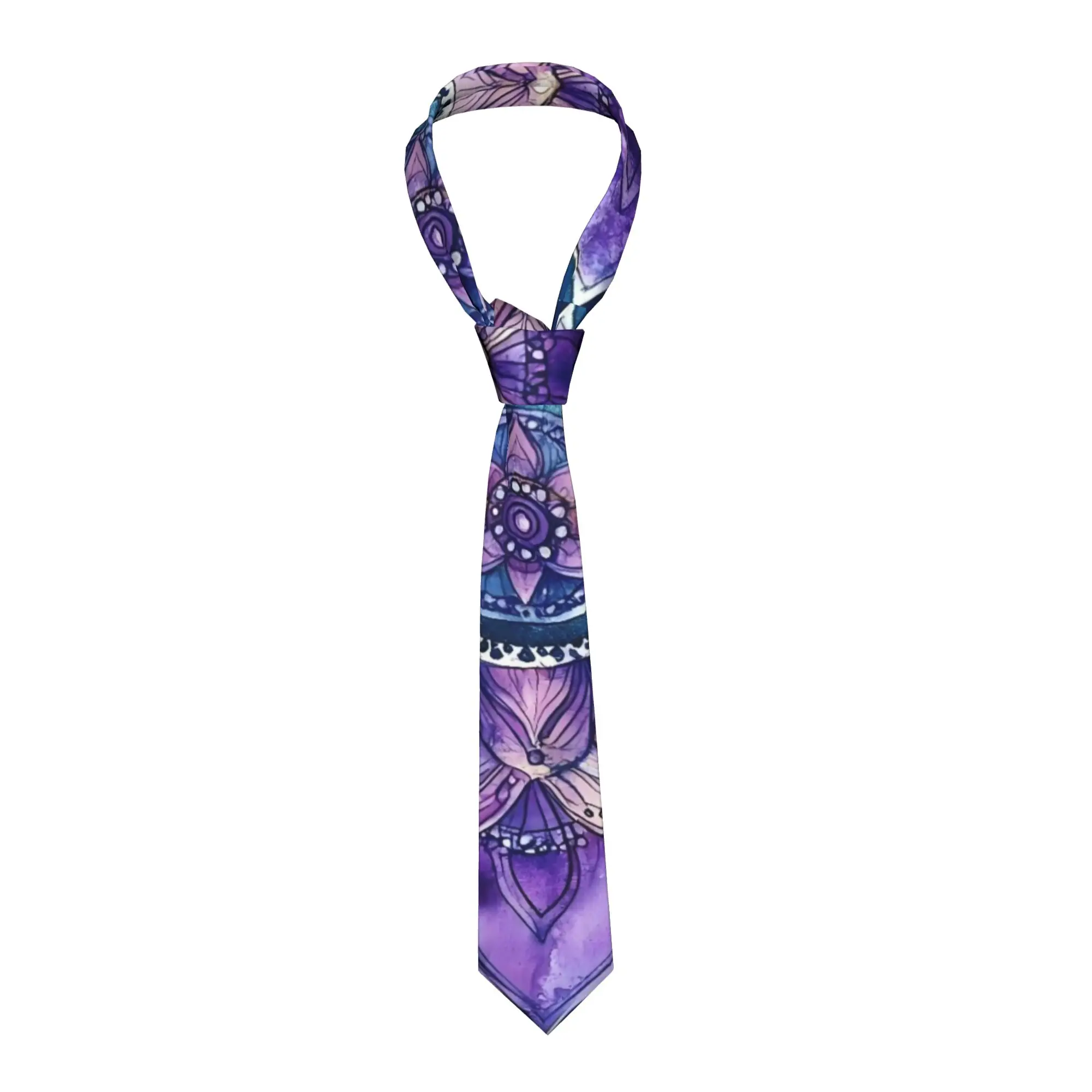 

Классический винтажный галстук-мандала для мужчин, на заказ, из шелка, с красочным цветочным узором, для вечеринок