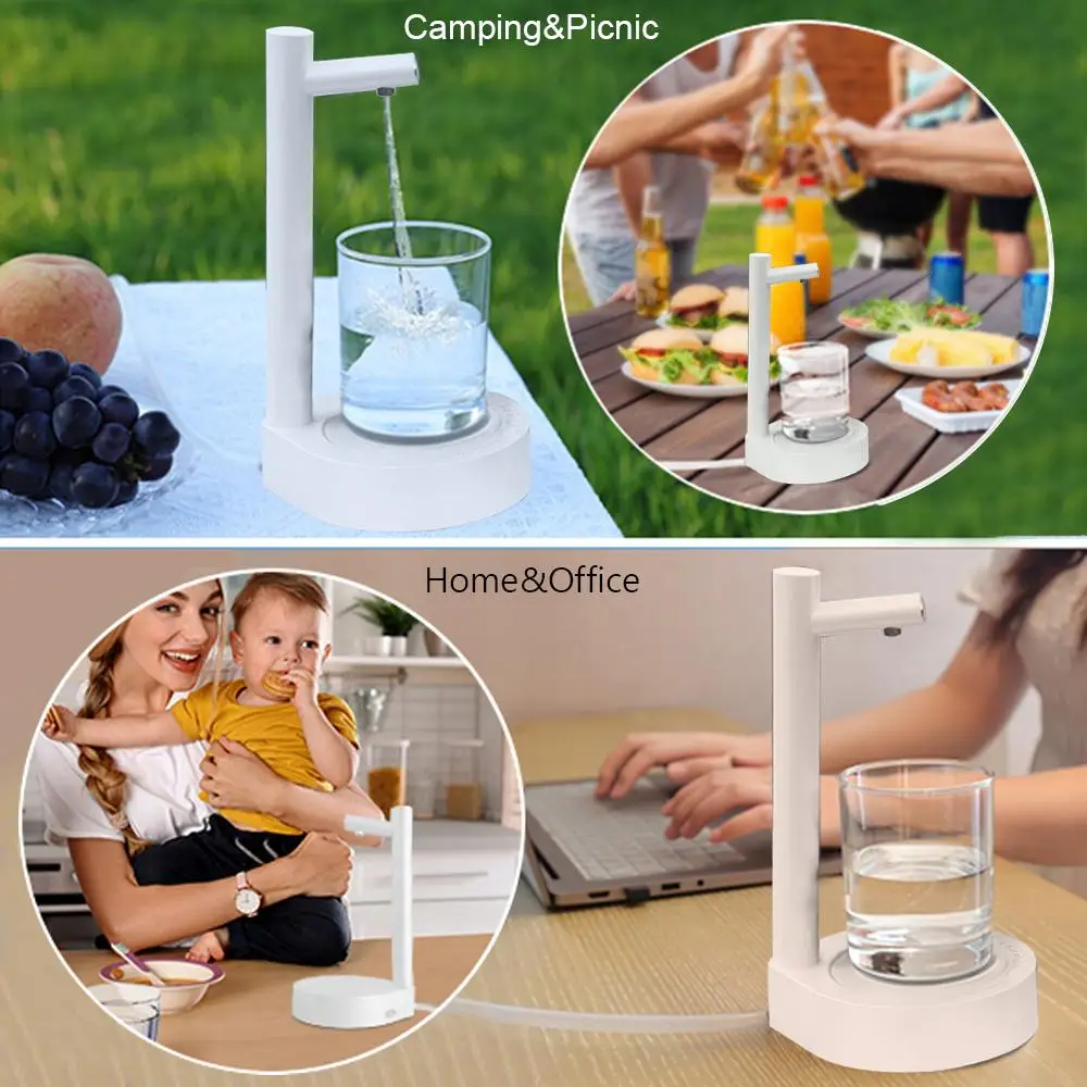 Home Portable Desktop Electric Water Dispenser Bottle Barreled Gallon Pump USB Charging Automatic Drinking Water Machine Kettle