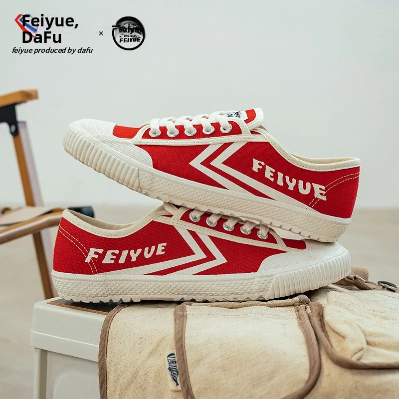 Unisex Low-Top Canvas Sports Shoes Retro Harajuku Style Running Shoes Fashionable Casual Shoes Men's Women's Feiyue 2562