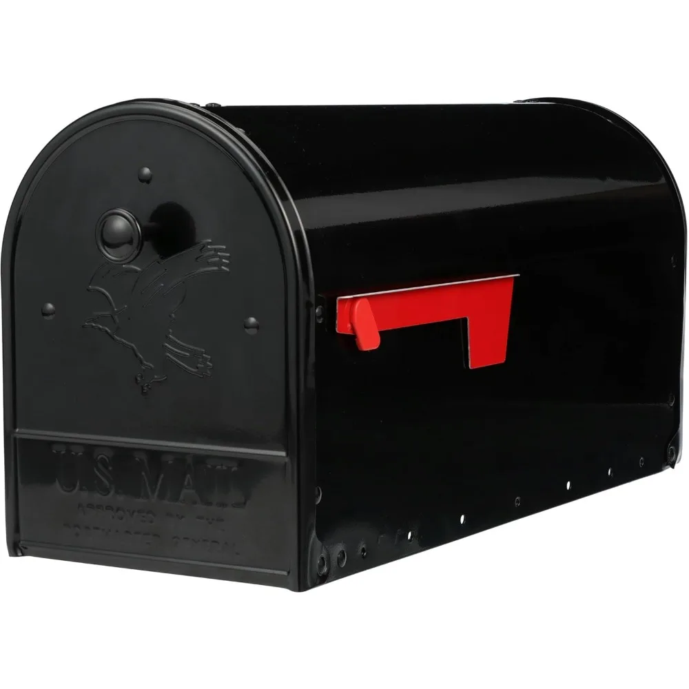 Mailboxes OM160BEC Outback Double Door, Large Capacity Mailbox, Black