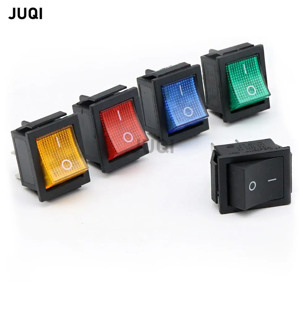 

5pcs Latching Rocker Switch Power Switch I/O 4 Pins With Light 16A 250VAC 20A 125VAC KCD4