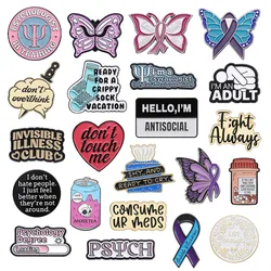 Psychology Degree Enamel Pin I'm a Psychologist Brooches Mental Health Lapel Backpack Badge Jewelry Gifts Accessories
