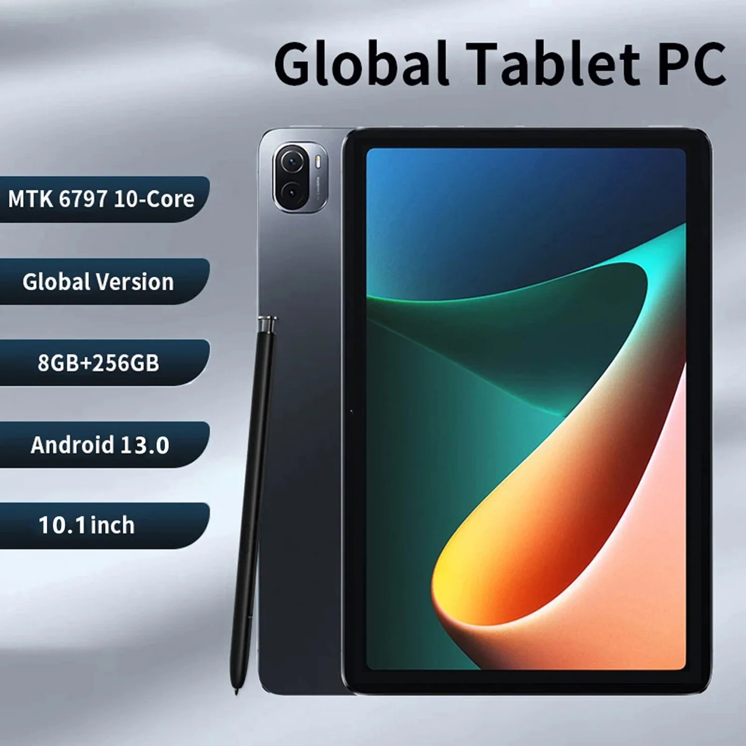 New 10.1 Inch Android 13.0 Global Version Tablet PC Ten Core 8GB RAM 512GB ROM 4G LTE Double SIM 5G WiFi Tablets 8000mAh
