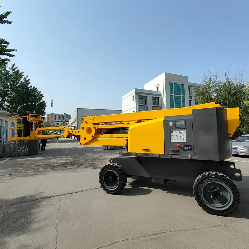 Newest Design Towable Telescopic Articulated Electric Aerial Work Platform Articulated Boom Lift Boom Lift For Sale