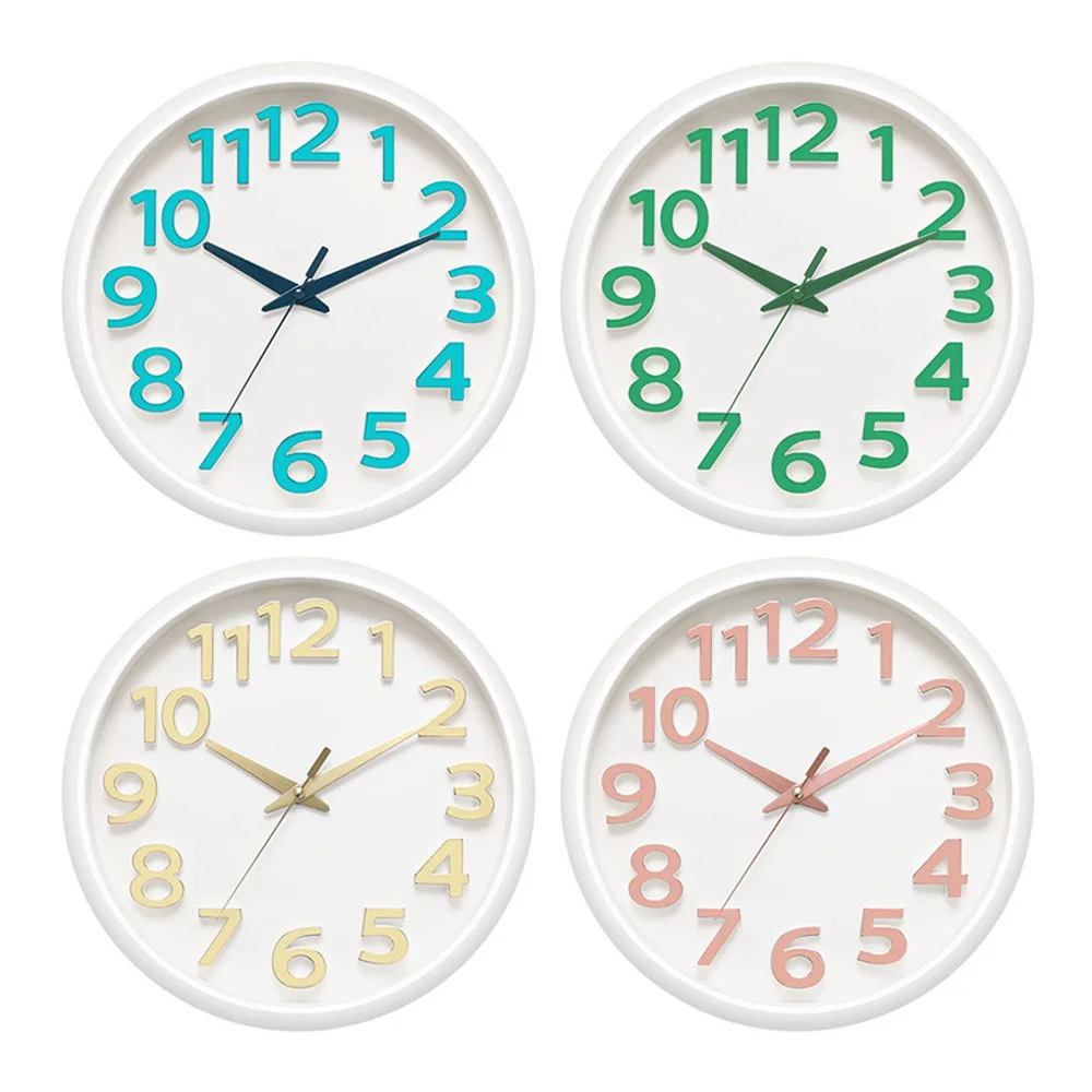 12 inch modern silent living room minimalist 3D three-dimensional digital quartz clock