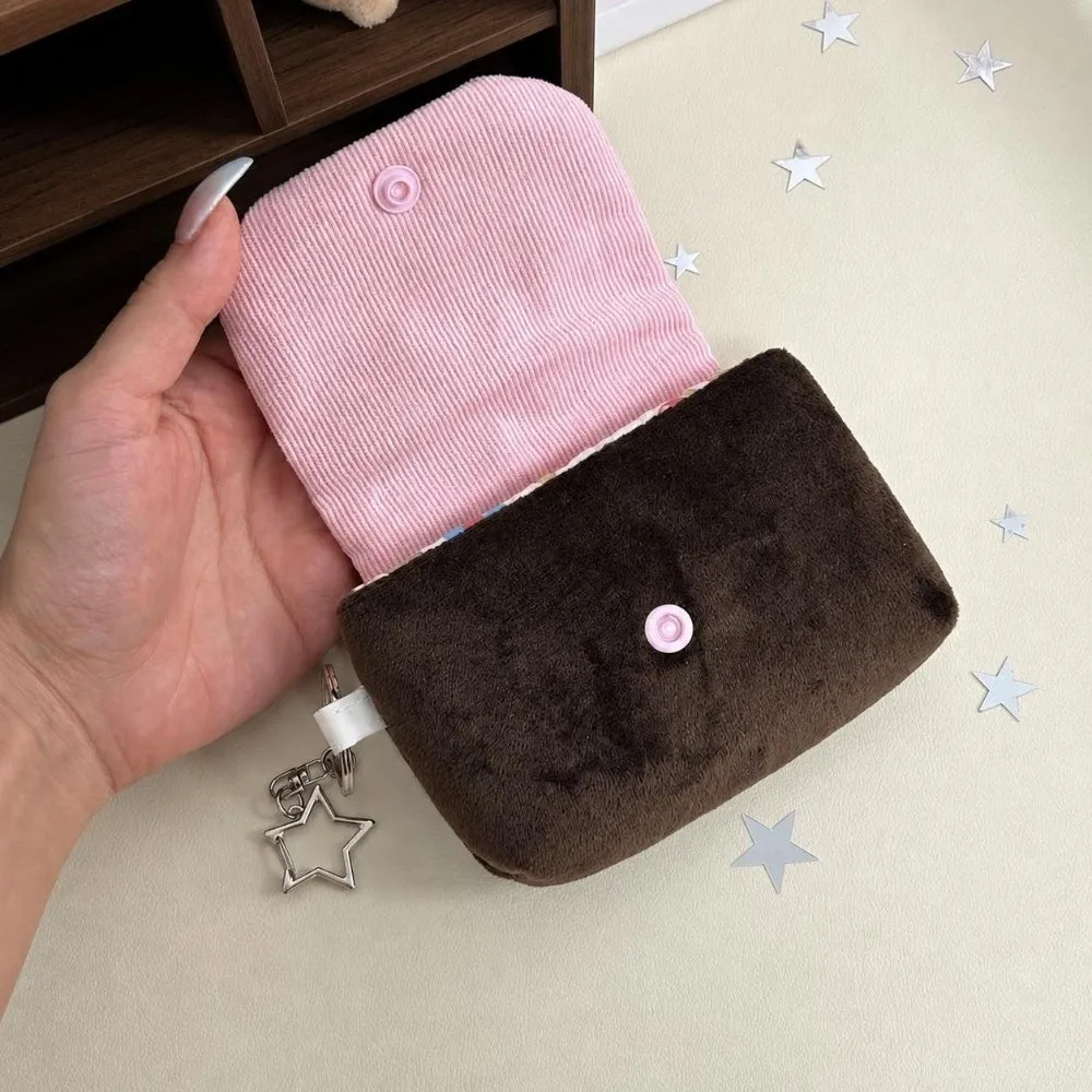 Aesthetic Polka Dot Star Print Cosmetic Bag Multi-Purpose Portable Storage Pouch Large Capacity Mini Camera Bag