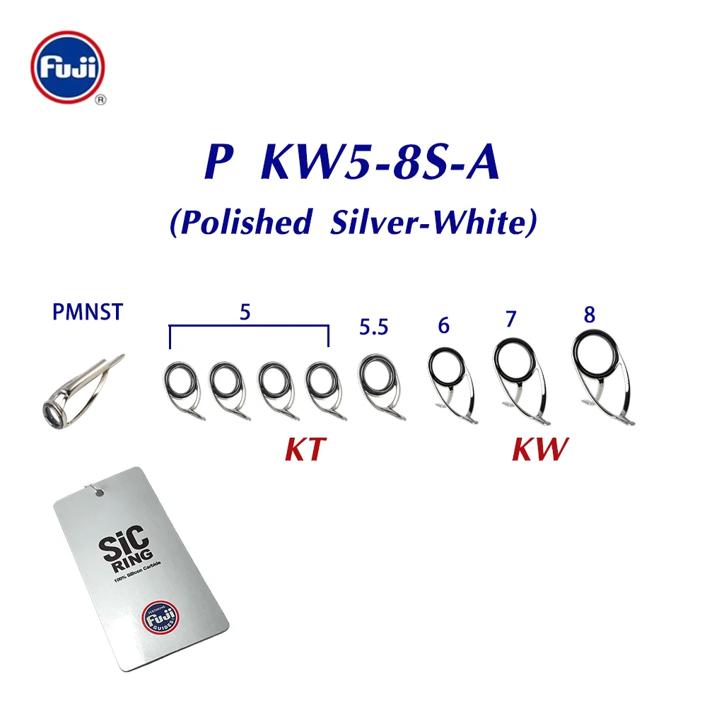 Original Fuji KW Guide Set SIC Ring Stainless Steel Frame Fishing Rod Building Components DIY Fishing Rod Accessorie Parts
