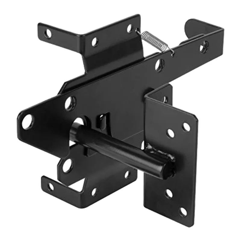 

Modern Stainless Steel Wood Fence Post Latch Black Vinyl Gate Latch with Zinc Plastic Door Accessory for Fencing Trellis