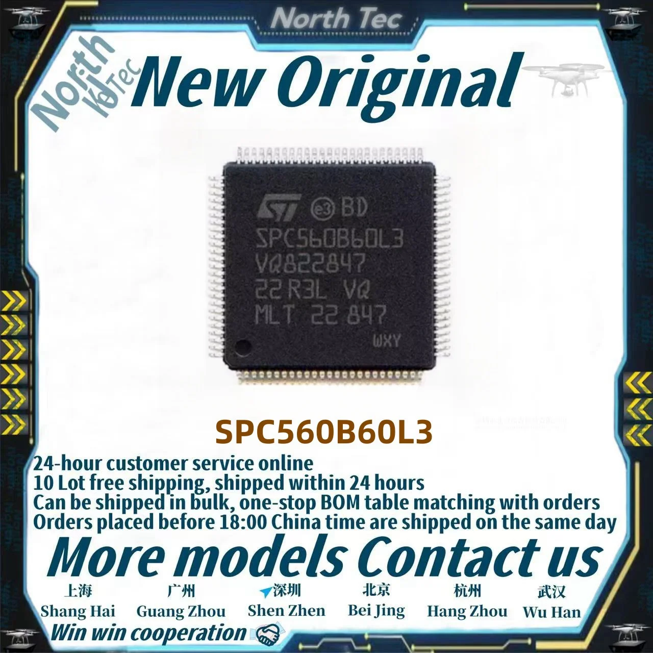 1pcs/Lot New original SPC560B60L3 SPC560B60 SPC560 QFP-100 in stock