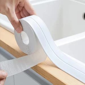 Easy-Apply Waterproof PVC Sealing Tape - Transparent, Anti-Mildew Caulk Strip for Kitchen & Bathroom Sinks, Toilets, and Bathtub