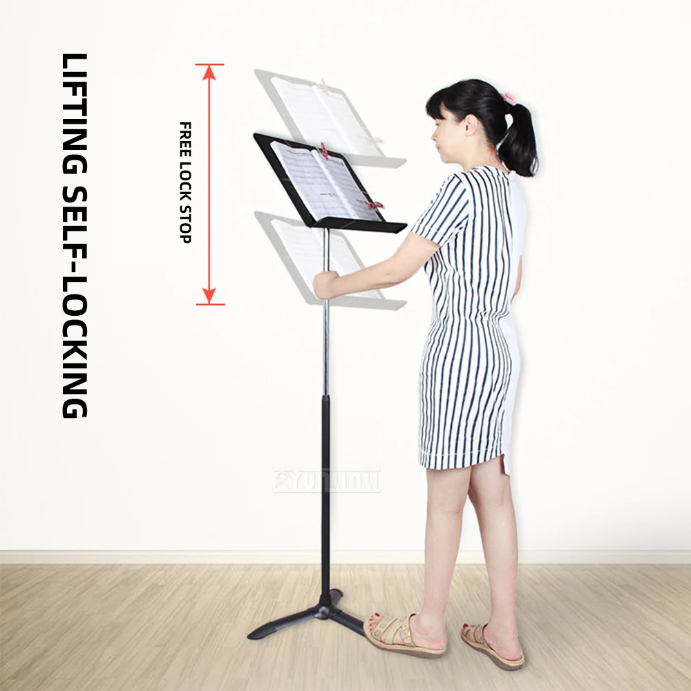 Music score stand Adjustable-height home music stand Music score shelf for stage guitar, violin and drum set