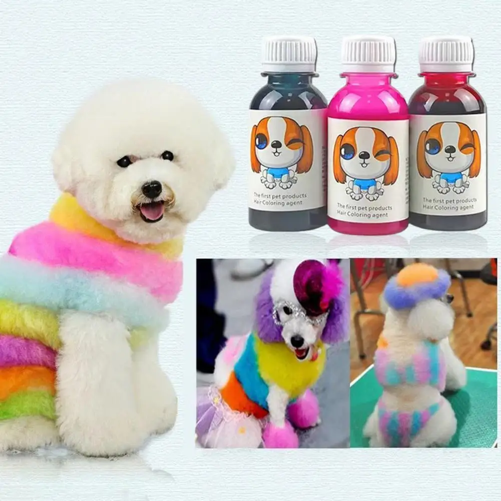 100ml Pet Dye Cream Long Lasting Dog Hair Dye Non-Irritating Natural Extract Pet Cat Dog Hair Coloring Dyestuff Pet Supplies