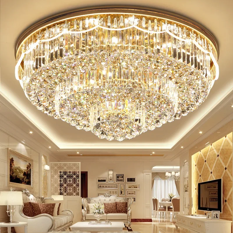 

Living Room Lights Luxury Atmosphere Hall Bedroom Dining Room Lights Modern Crystal LED Ceiling Lights