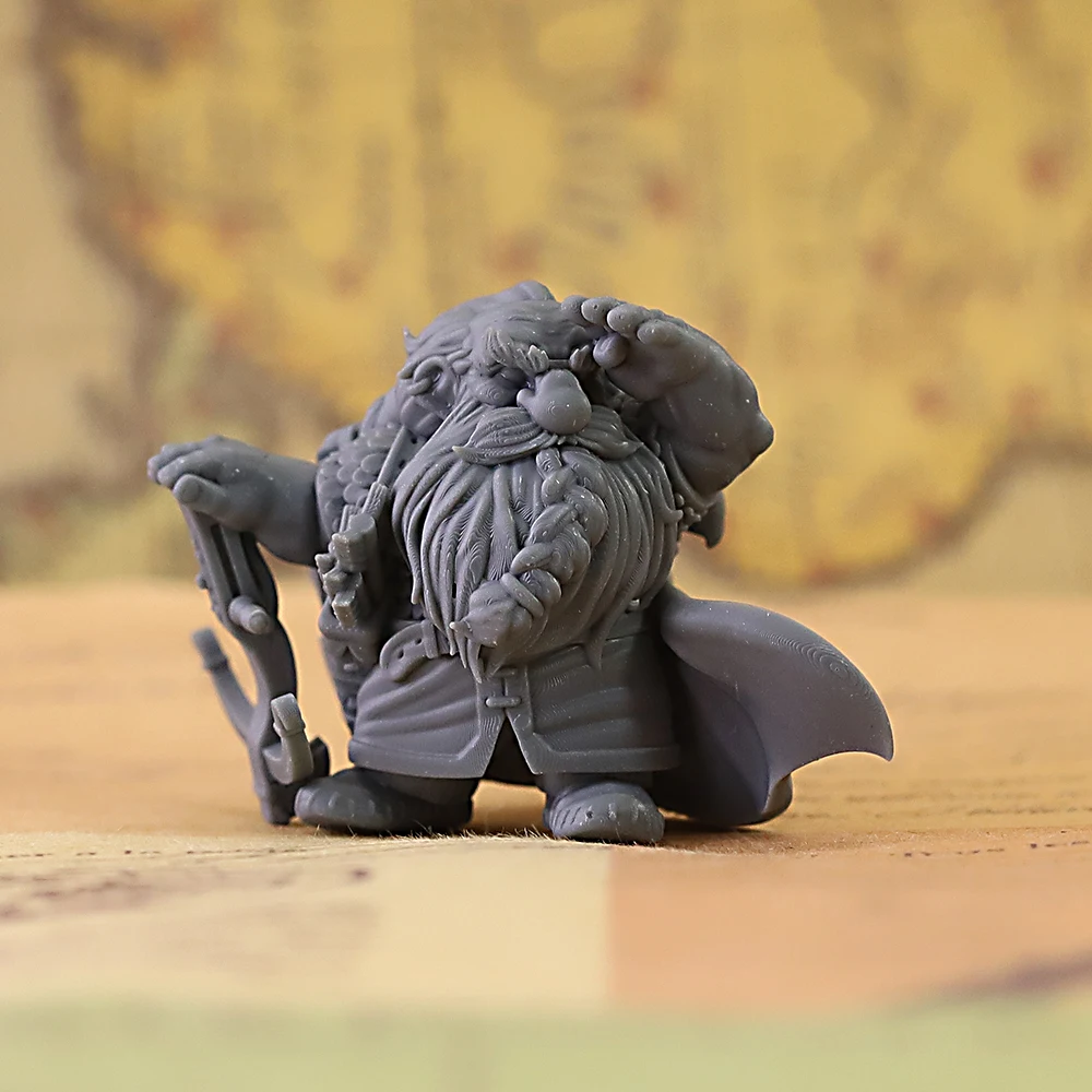 Dwarf Ranger with Crossbow Resin Unpainted Miniature Figure for Tabletop RPG Dungeons Role Playing Wargame