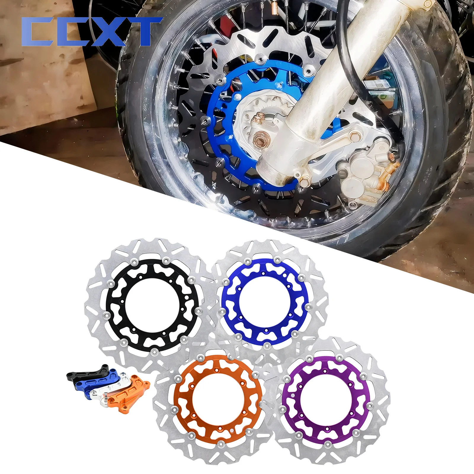 

Motorcycle 320MM Front Brake Disc Brake Caliper Adaptor Bracket For KTM EXC EXCF SX SXF XC XCF XCW TPI 125-500 1994-2023