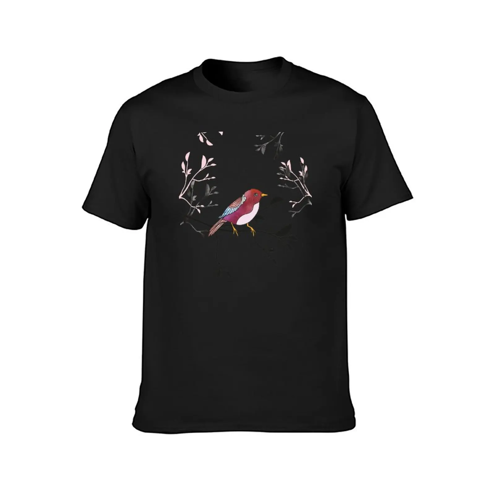 Red Bird T-Shirt Blouse tops sublime black t-shirts for men