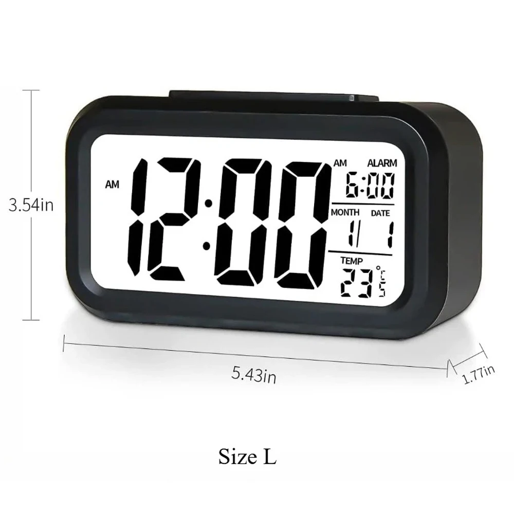 LED Digitale Wekker Backlight Snooze Data Tijdkalender Desktop Multifunctionele Elektronische Backlight Tafelklok - afbeelding 1