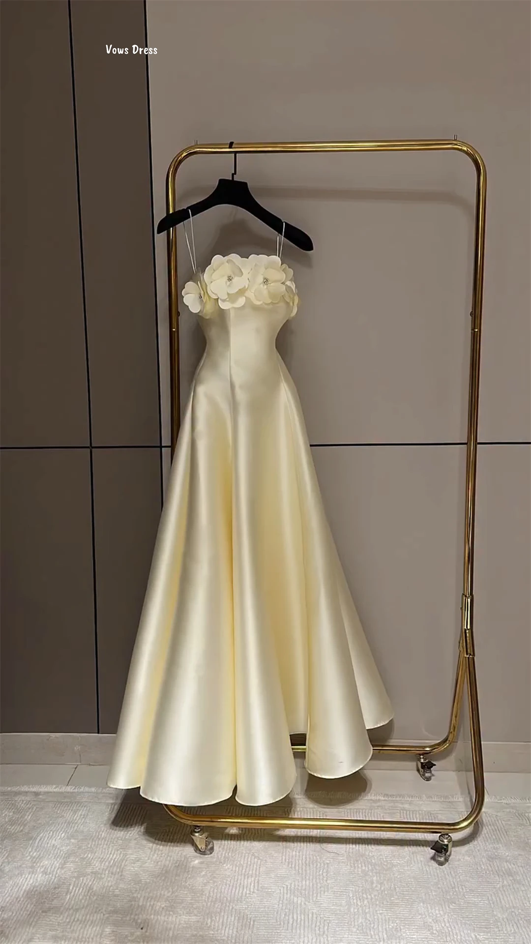 Vows Line A vestido de fiesta para mujer vestido de noche de lujo 2025 tela satinada vestidos de noche con tirantes hechos a medida vestidos de baile elegantes para mujer