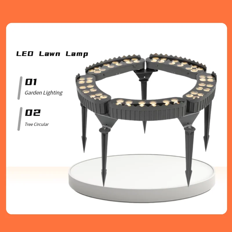 

12 Вт садовая круглая лампа на 360 градусов IP65 водонепроницаемая большая лампа для деревьев светодиодная уличная бесплатная сращивание 110 В/220 В одиночное дерево Хол