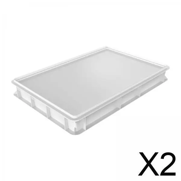 

2xDough Proofing Box Large Capacity Multifunction for Fridge Pantry Restaurant 30cmx40cmx7.5cm