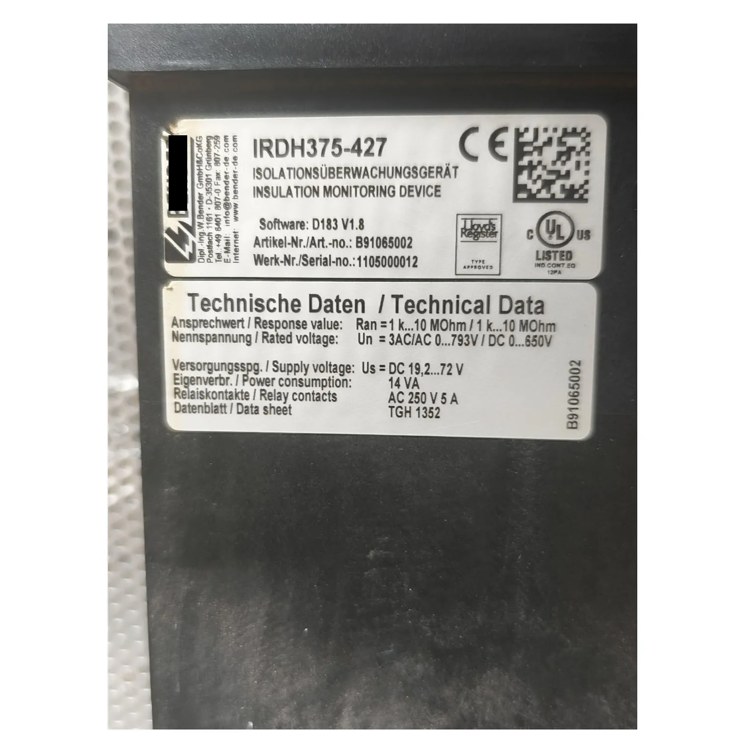 IRDH375-427 Isolationstester Erdungsschutz