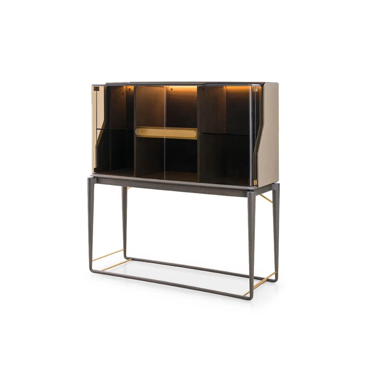yu-Italian Luxury Classic Wooden Wine Cabinet-