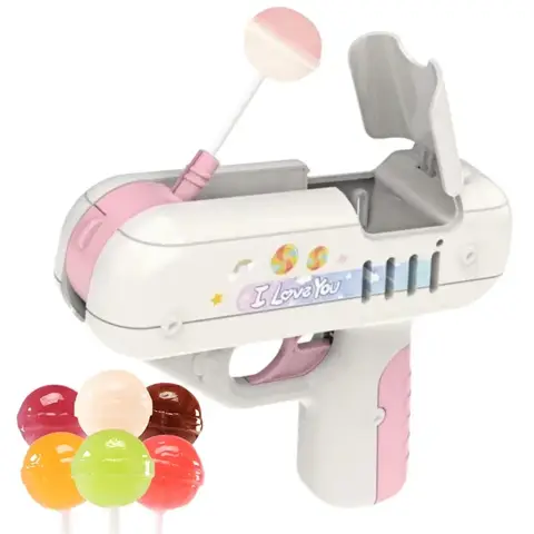 Children Lollipop Gun Toys Love Surprise Creative Candy Storage with Sound and Light Kids Funny Surprise Gifts Boys Girls Toy