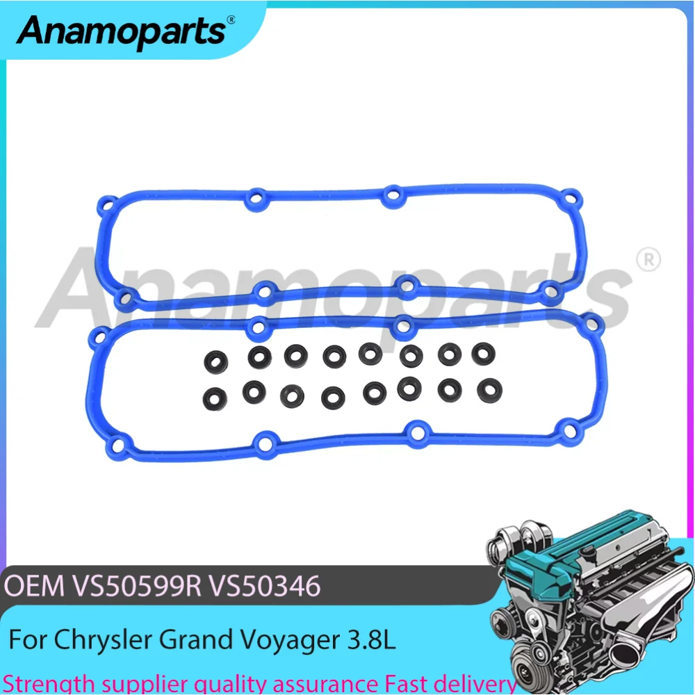 Juego de juntas protectoras de válvula de motor compatibles con 3,3 3,8 V6 para Chrysler Pacifica Dodge Caravan Jeep WRANGLER 3.3L 3.8L EGT CGUA VS50599R 01-11
