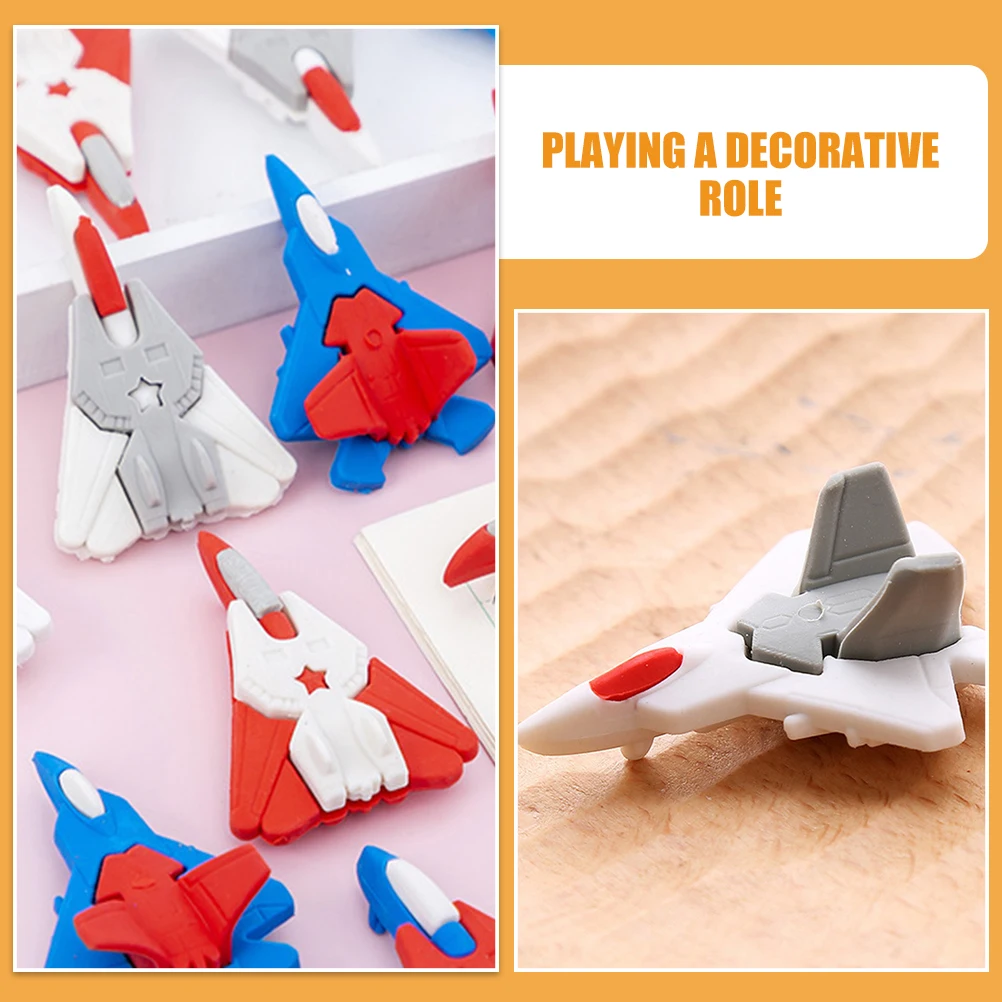 

48Pcs Mini Airplane Erasers Kawaii Kids Erasers Bulk Cute Creative Stationery For Children Studying Supplies Decorative Gifts