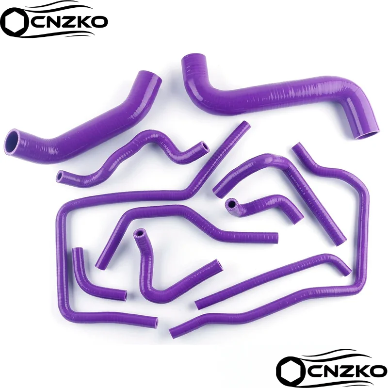 For Subaru Impreza WRX STI GDA GDB GGA GGB EJ20 EJ25 2002 2003 2004 2005 2006 2007 Silicone Radiator Coolant Water Hose Full Kit