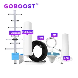 GOBOOST Antenna Accessories Kit For 2g 3g 4g Gsm 900 1800 2100 Cellular Signal Booster Amplifier Yagi 360 Ceiling Columnar Cable