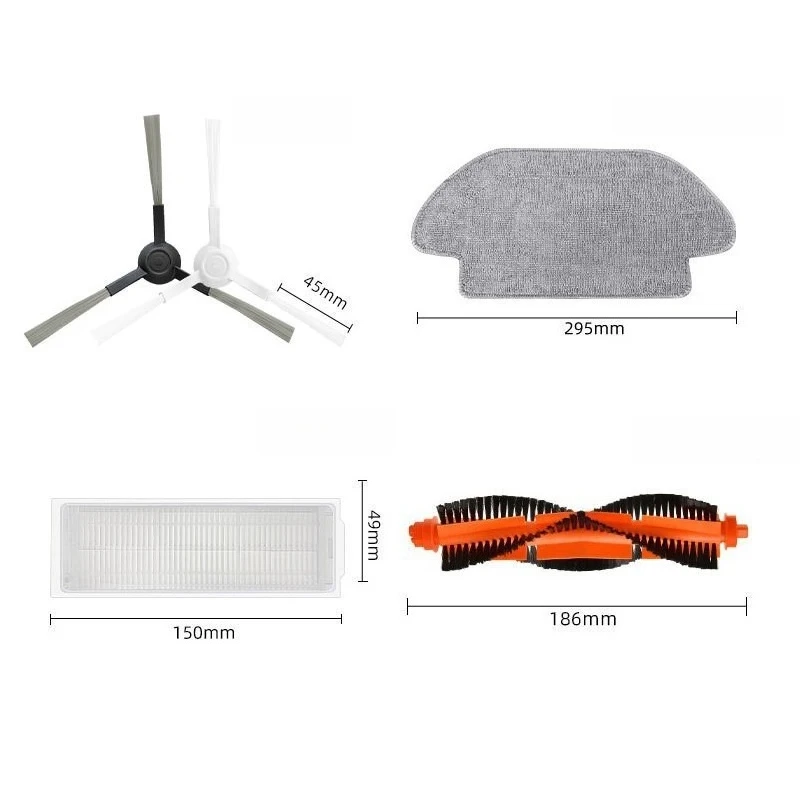 Suitable for Xiaomi scanning and mopping integrated robot accessories 3C/XMSTJQR2S main edge brush filter cloth main brush cover