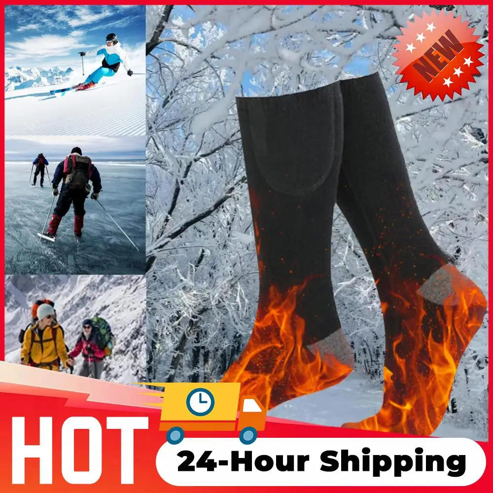 الشتاء الدافئة الجوارب الحرارية التدفئة السريعة تدفئة القدم قابل للغسل تسخين كهربائي الجوارب الباردة واقية التزلج جورب بدون بطارية