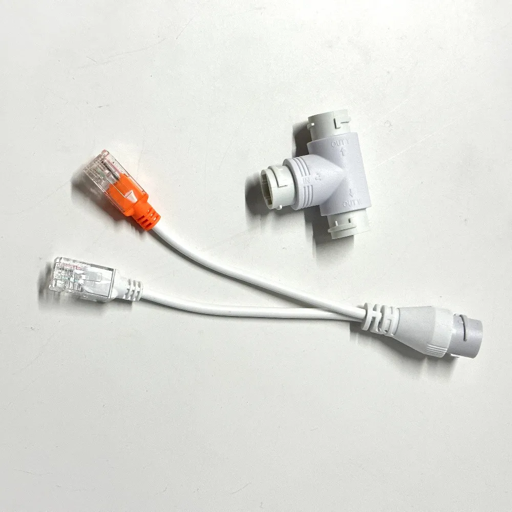 POE Splitter 2 IN 1 Network Cable Connector Three Way RJ45 Connector POE Spliter Cable For IP Security Camera