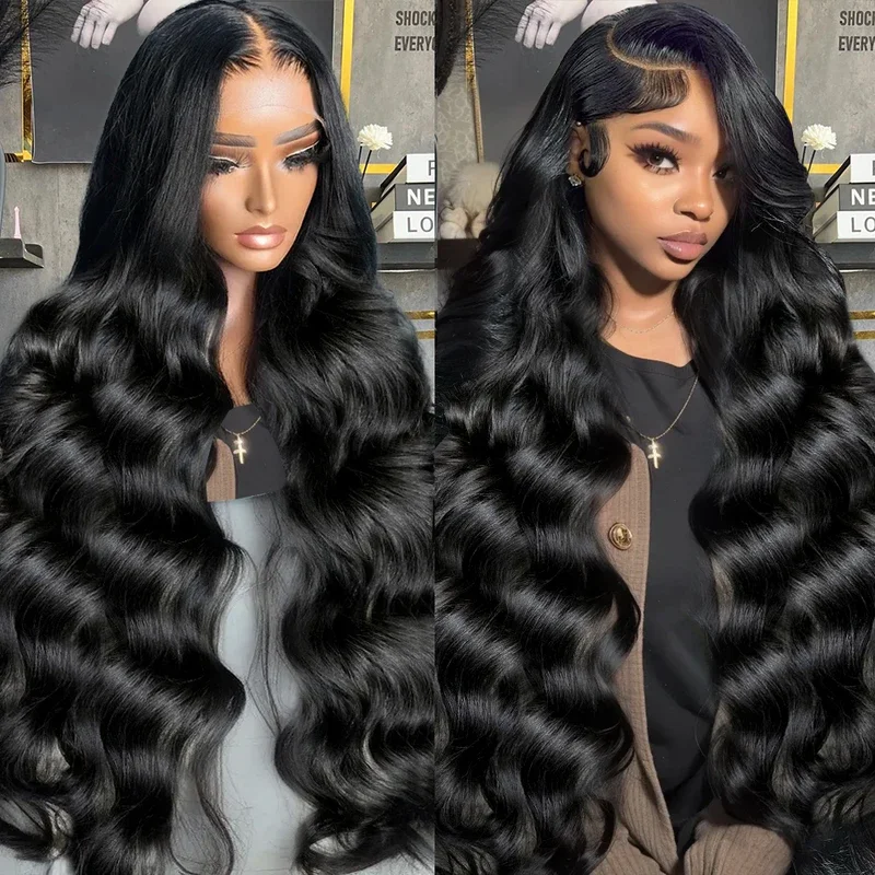 Body Wave 250 Density 5x5 Lace Closure Glueless Frontal Human Hair Wig 30 40 Inch Brazilian 13x6 HD Transparent Lace Front Wigs