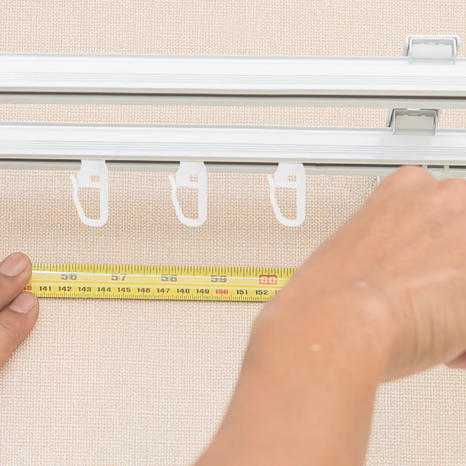 

50pcs Curtain Track Roller Hooks Ceiling Mount Silent Slide Gliders Plastic Curtain Fittings Sliding Track System For Home