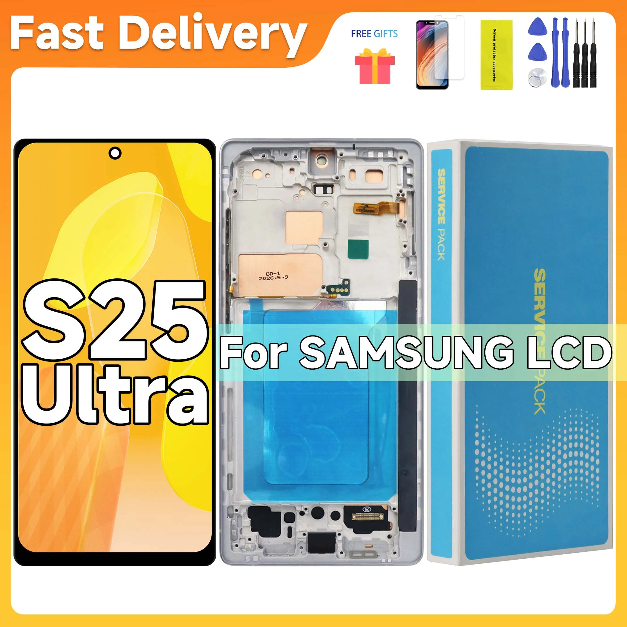 tft-678''-high-quality-for-samsung-s25-ultra-lcd-display-touch-screen-digitizer-assembly