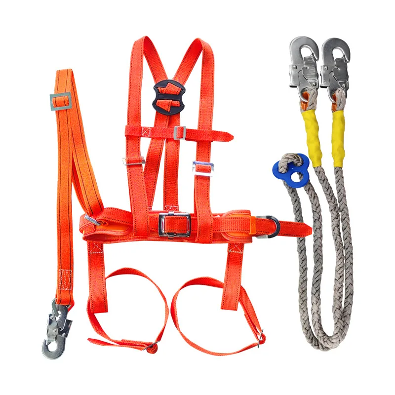 

Открытый ремень безопасности для электрика, альпинистская палка, двойная безопасность, высотная работа, электрическая защита от падения, поясная веревка