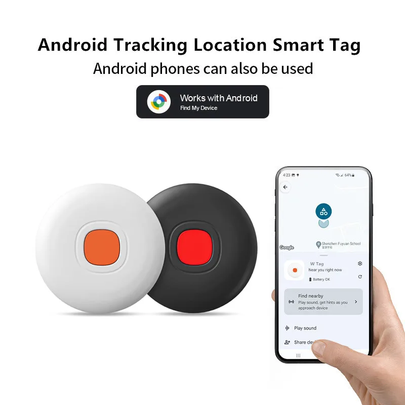

Android Air tags Bluetooth Tracker Smart Tag GPS Locator Tracking Works with Google Find My Hub Item Finder for Keys Pets Bags
