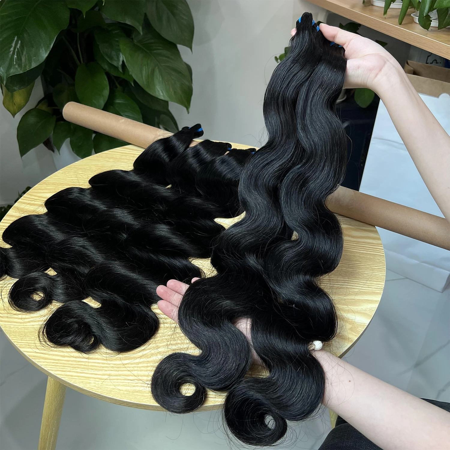 SWANEE 15A Double Drawn Body Wave Bundles Vietnamese Raw Human Hair Bundles Natural Human Hair Extensions For Women  Cosplay