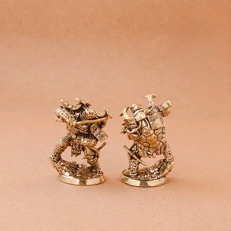 Creative Brass Warrior Turtle Model Figurine Home Desktop Decoration