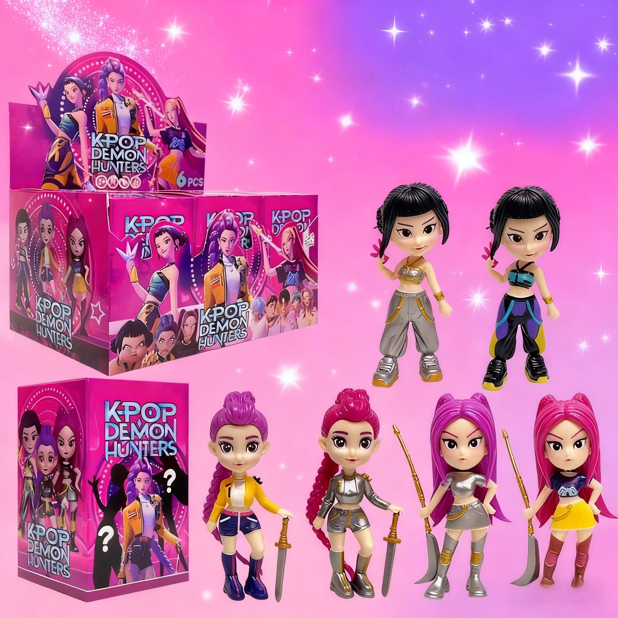 アニメ Kpop デビルハンター ブラインドボックス 分解楽しいブラインドバッグ 小さな置物 周辺機器モデル デスクトップブラインドボックス装飾ギフト