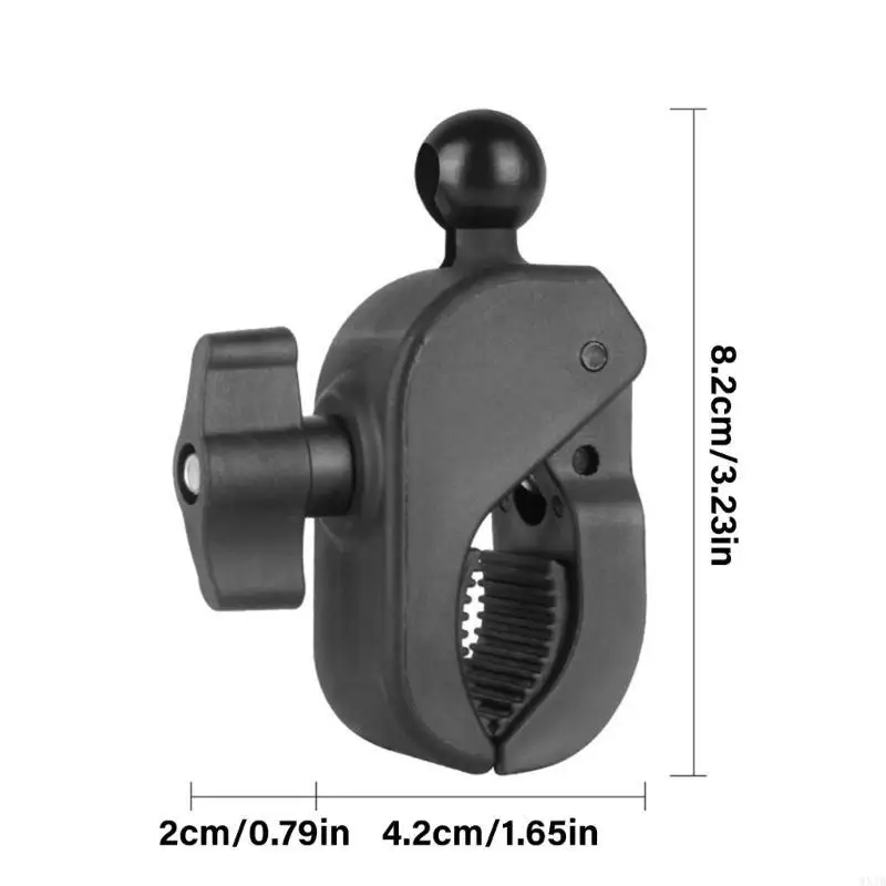 Phone Mount Holder Claw Clamp Base 17mm Balls Head for Rail Up to 2in Diameter