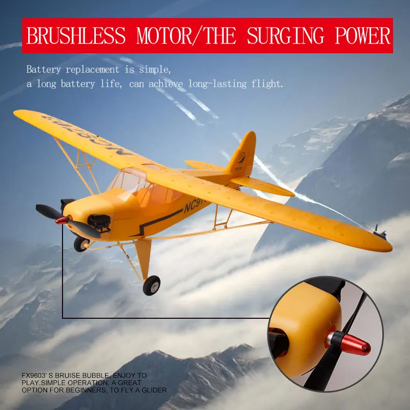 FX9703 J3 Fighter RC Airplane Five-channels and EPP Foam Glider Material Fixed wing EPP Foam remote control aircraft toy