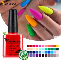VENALISA Nail Gel Polish Semi Permanent Gellack Tempered Diamond Top Coat Long Lasting Gel Varnish Pigmented Paint 7.5ml UV Gel