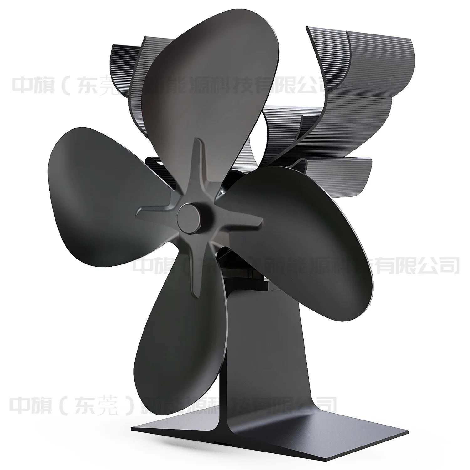 

2023 New Fireplace Fan Christmas Reindeer Thermal Power Fan 4 Blade Wood Burning Real Fire Ice Fishing Stove Fan