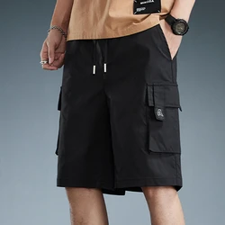 Men's Cargo Shorts with Elastic Waist and Drawstring - Perfect for Cycling, Fitness, and Outdoor Activities